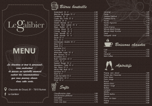 carte restaurant bar réalisée par wapi web